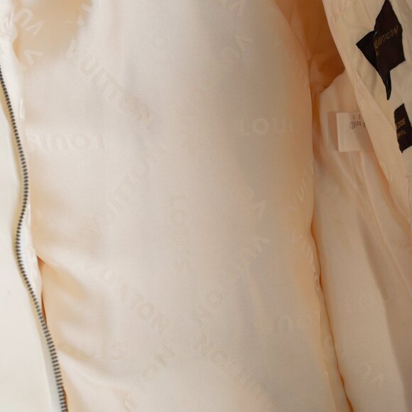 Louis Vuitton Cream Mink-Hood Belted Down Jacket - Picture 16 of 16